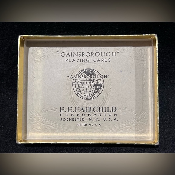 Vintage USA Gainsborough PLAYING CARDS Golden 2 DECKS Set - Picture 2 of 11